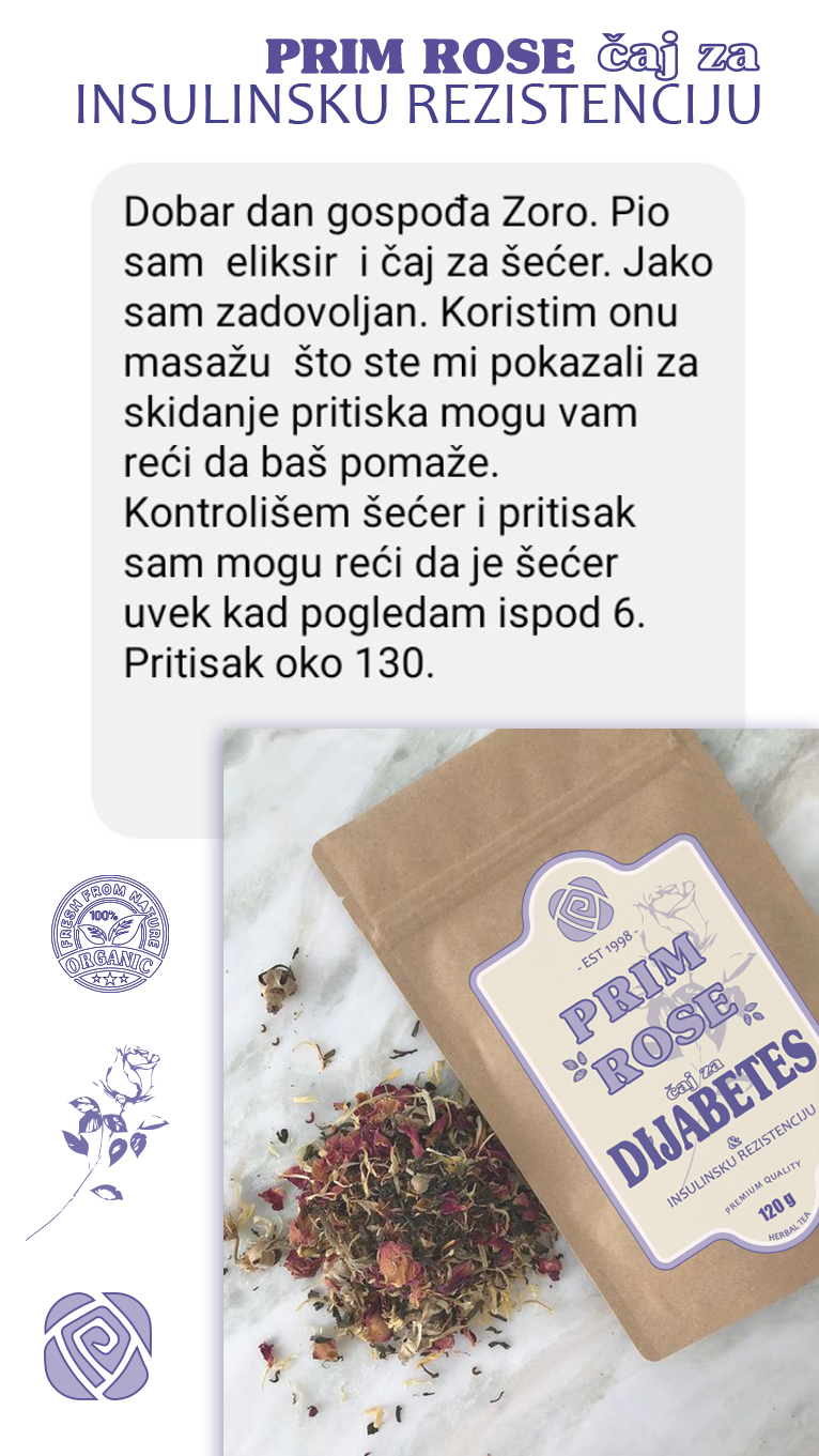 Iskustvo korisnika sa čajem Prim Rose za dijabetes i insulinsku rezistenciju – prirodna podrška za regulaciju šećera i krvnog pritiska